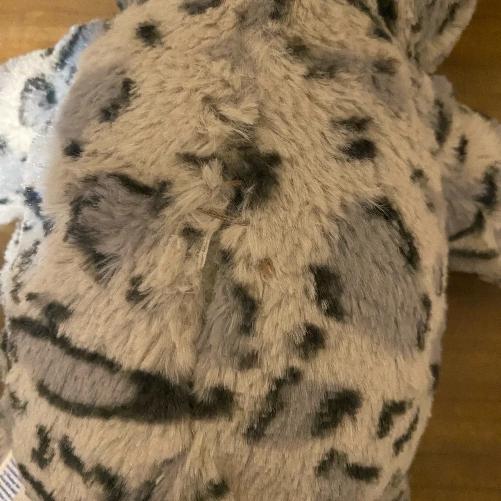 Build A Bear Workshop Plush Snow Leopard Grey Black White Stuffed Animal